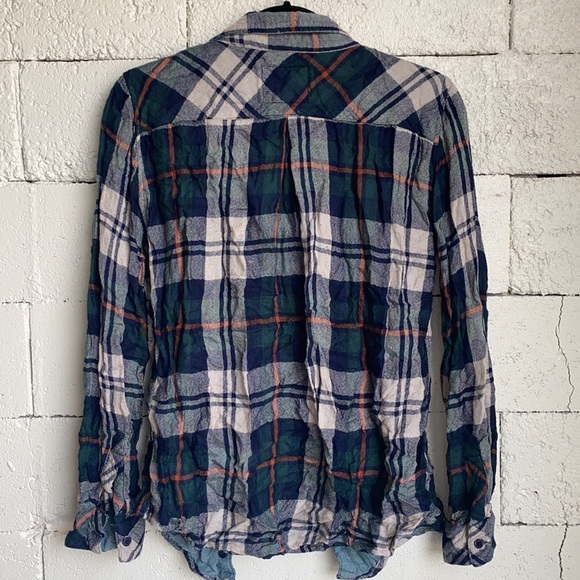 Rails Flannel Size Large Green/Taupe/Rust - Picture 3 of 4